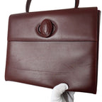 Cartier Bag Handbag Must Have Leather Bordeaux Wine Red