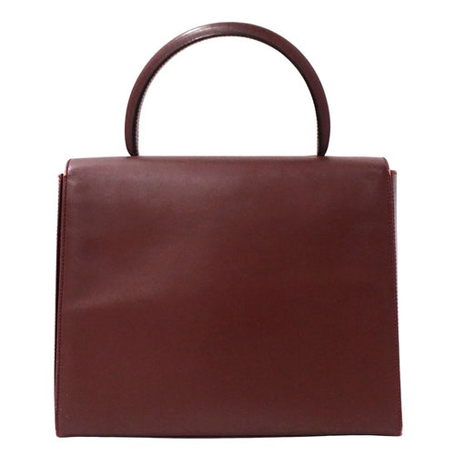 Cartier Bag Handbag Must Have Leather Bordeaux Wine Red