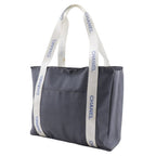Chanel Sportsline Logo Nylon Gray Tote