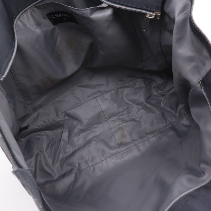 Chanel Sportsline Logo Nylon Gray Tote