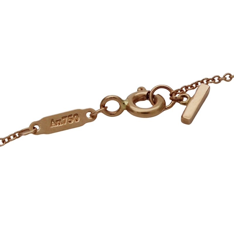 Tiffany & Co. Necklace T Smile Mini Pink Gold