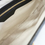 Gucci Jackie Small Shoulder Bag GG Denim Leather Black Gold