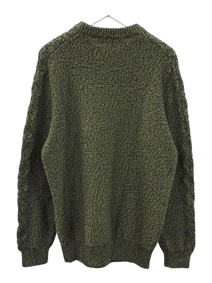 Louis Vuitton Cable Knit Sweater M Green Top Green-black