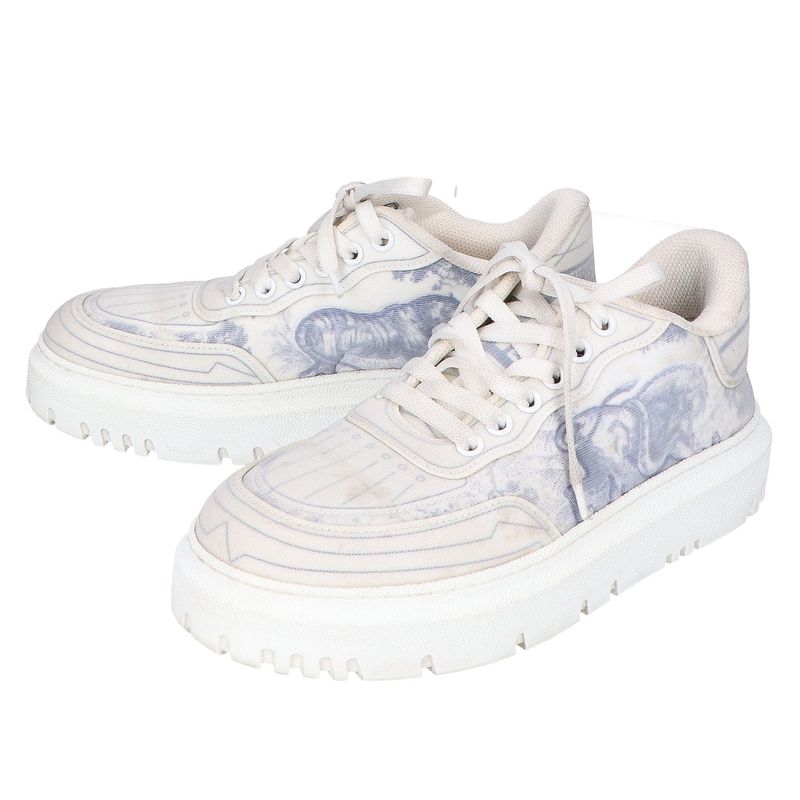Dior Addict Toile de Jouy Volume Sole Sneakers 36.5 ) White