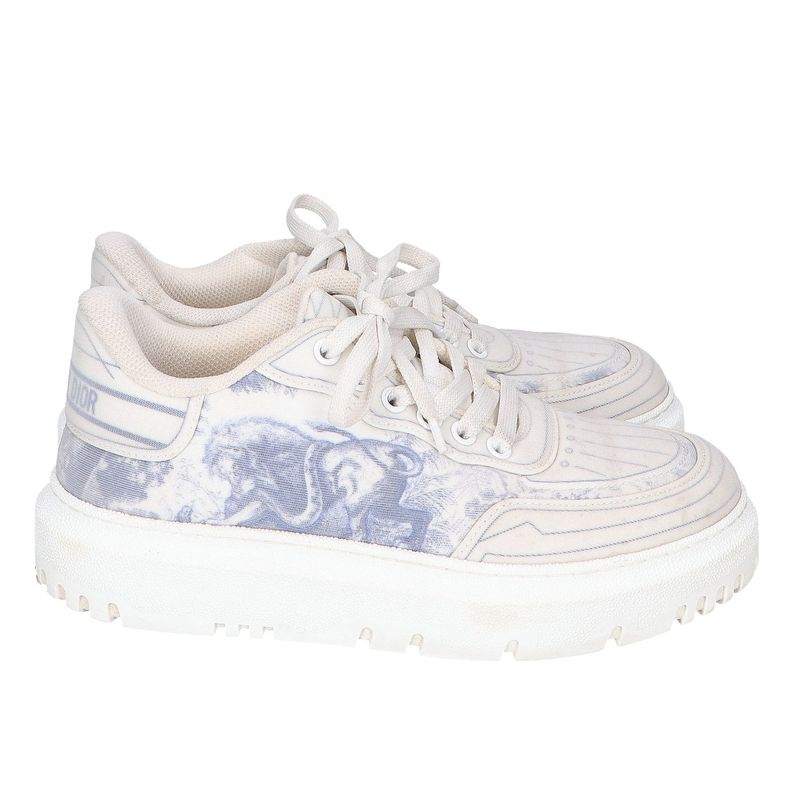 Dior Addict Toile de Jouy Volume Sole Sneakers 36.5 ) White
