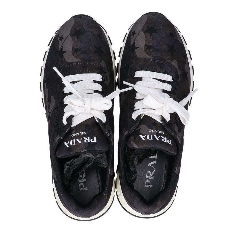 Prada Camouflage Star Sneakers 37 ) Black