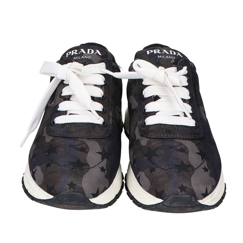 Prada Camouflage Star Sneakers 37 ) Black
