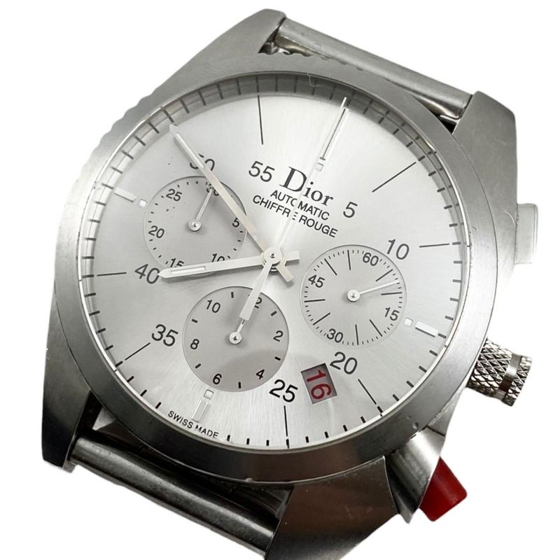 Dior Homme Watch Chiffre Rouge Chronograph Automatic Silver