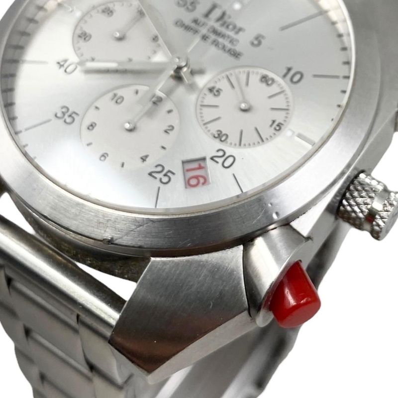 Dior Homme Watch Chiffre Rouge Chronograph Automatic Silver