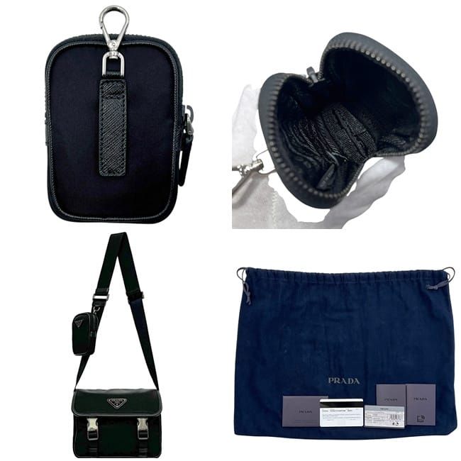 Prada Shoulder Bag Black Nero Tessuto