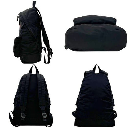 Balenciaga Backpack Black Leather Canvas