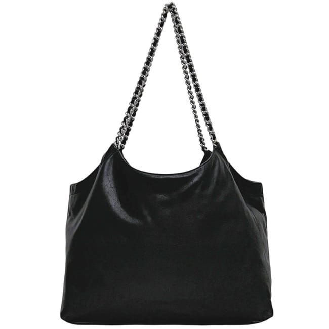 Prada Chain Tote Black Nero Leather