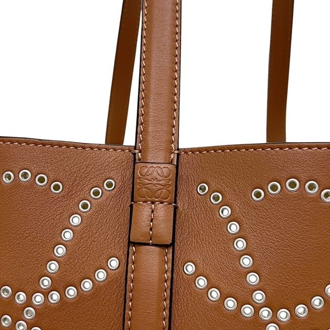 Loewe T Tote Brown Anagram Studded