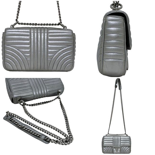 Prada Chain Shoulder Bag Silver Diagram