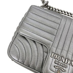 Prada Chain Shoulder Bag Silver Diagram