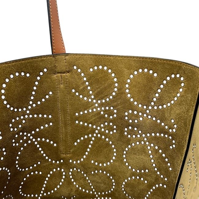 Loewe T Tote Brown Anagram Studded