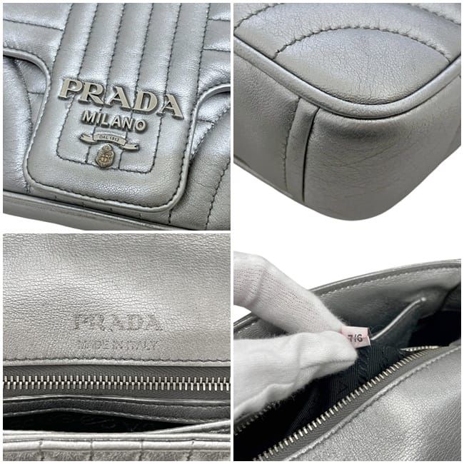 Prada Chain Shoulder Bag Silver Diagram