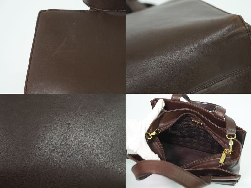 Loewe Anagram 2-Way Shoulder Bag Leather Brown