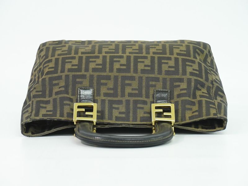 Fendi Zucca Tote Canvas Brown