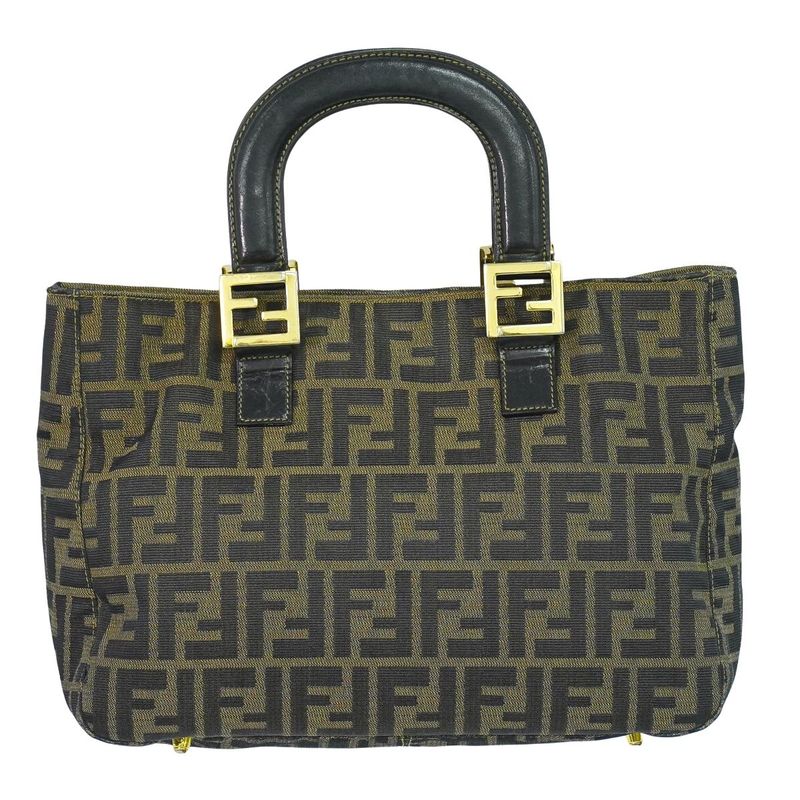 Fendi Zucca Tote Canvas Brown