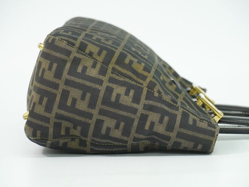 Fendi Zucca Tote Canvas Brown
