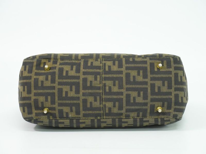 Fendi Zucca Tote Canvas Brown