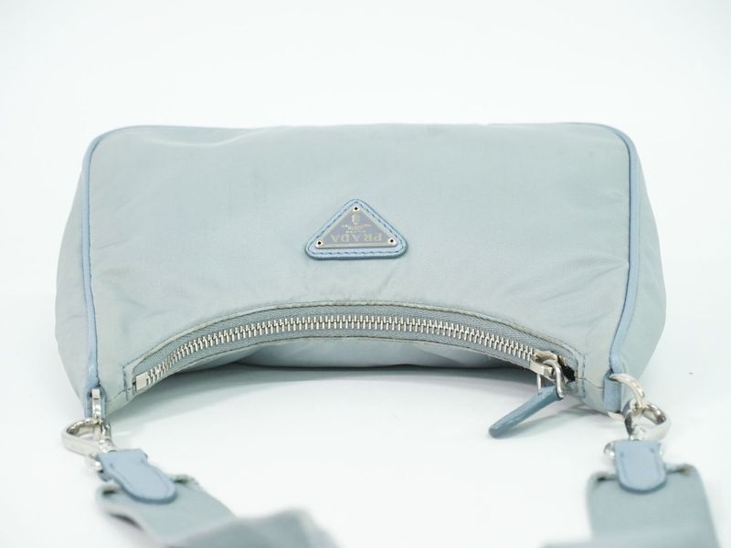 Prada Re Edition Shoulder Bag Pochette Nylon Light Blue
