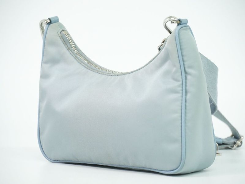 Prada Re Edition Shoulder Bag Pochette Nylon Light Blue