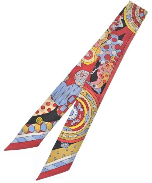 Hermes Bandana Scarf Silk Red Yellow Pink