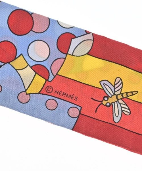 Hermes Bandana Scarf Silk Red Yellow Pink