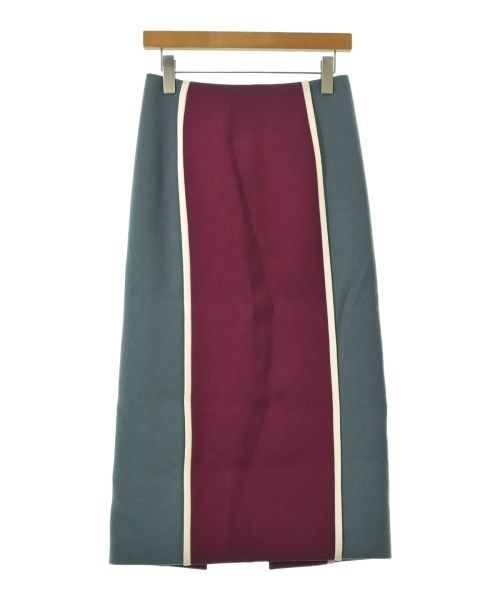 Gucci Long Maxi Length Skirt Red-purple X Blue-gray