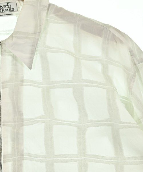 Hermes Casual Shirt Cotton White Light Gray