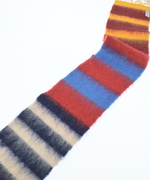 Loewe Scarf Wool Black Yellow Red