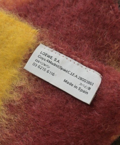 Loewe Scarf Wool Black Yellow Red