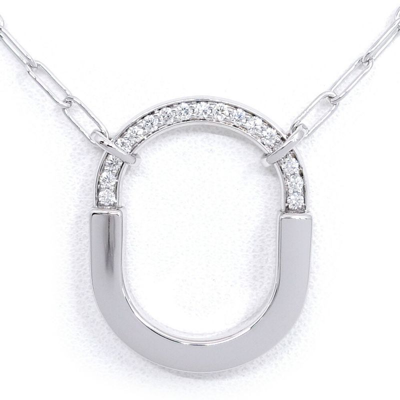 Tiffany & Co. 18K White Gold Rock Necklace Diamond