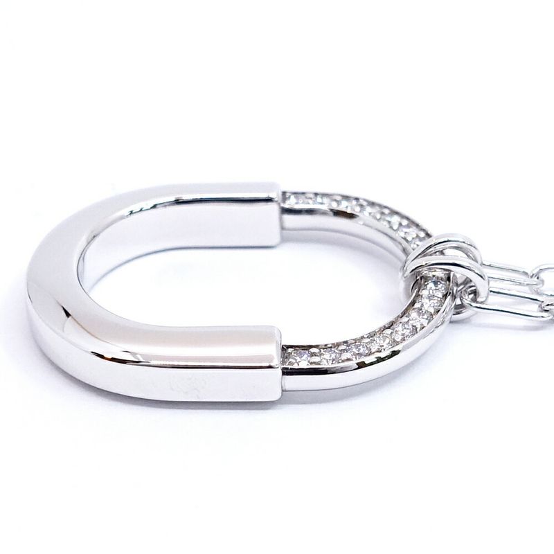 Tiffany & Co. 18K White Gold Rock Necklace Diamond