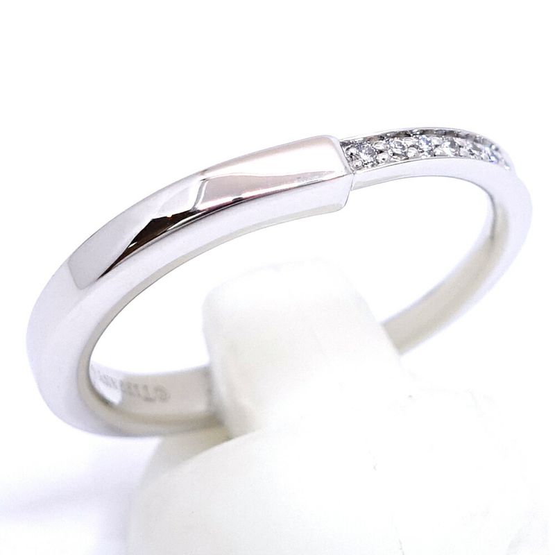 Tiffany & Co. 18K White Gold Rock Diamond Ring
