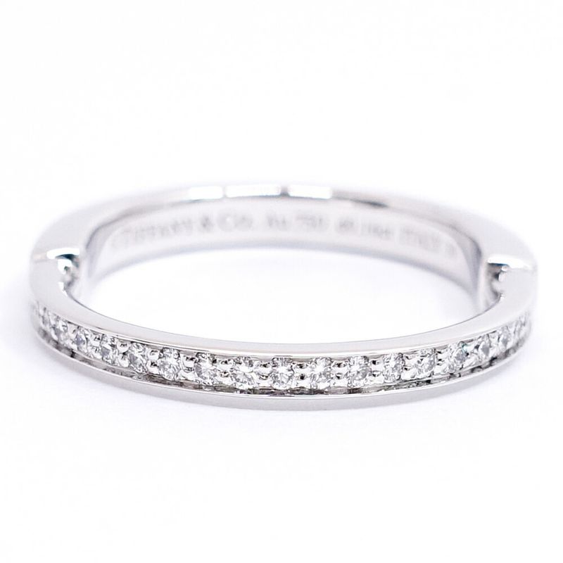 Tiffany & Co. 18K White Gold Rock Diamond Ring