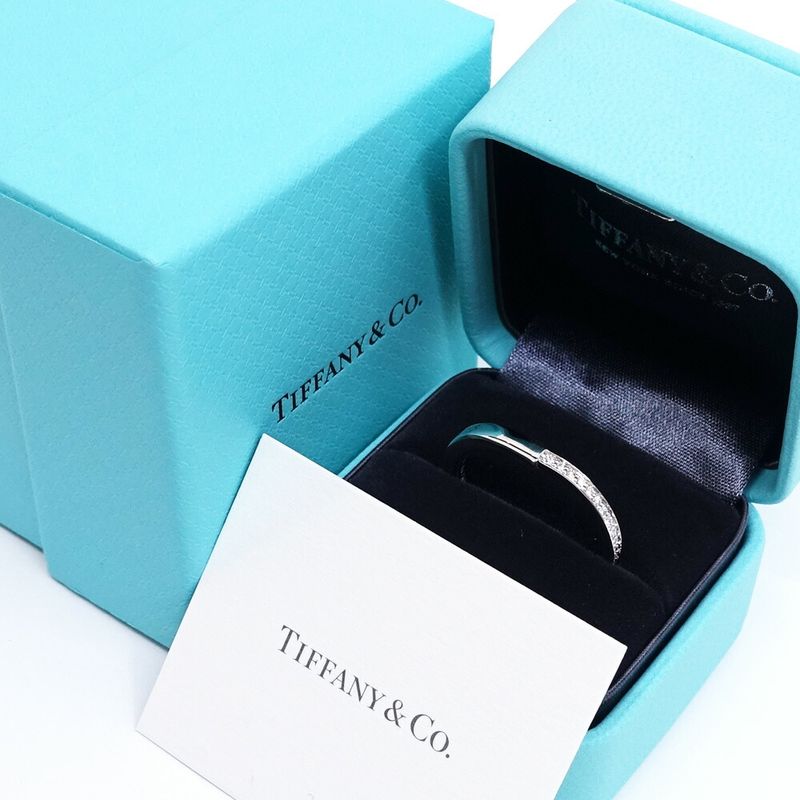 Tiffany & Co. 18K White Gold Rock Diamond Ring