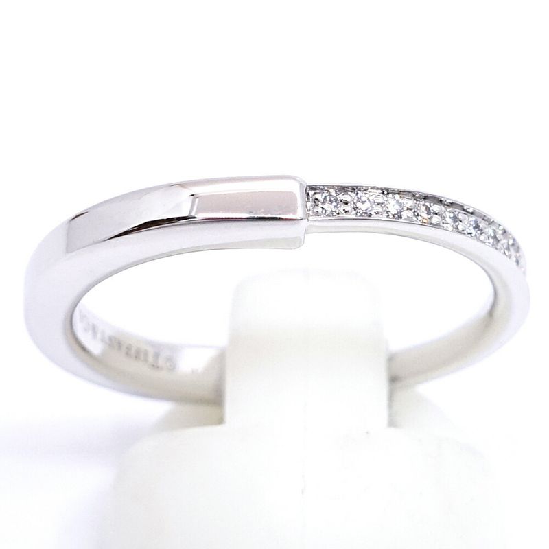 Tiffany & Co. 18K White Gold Rock Diamond Ring