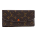 Louis Vuitton Emily Monogram Canvas Brown Orange Long