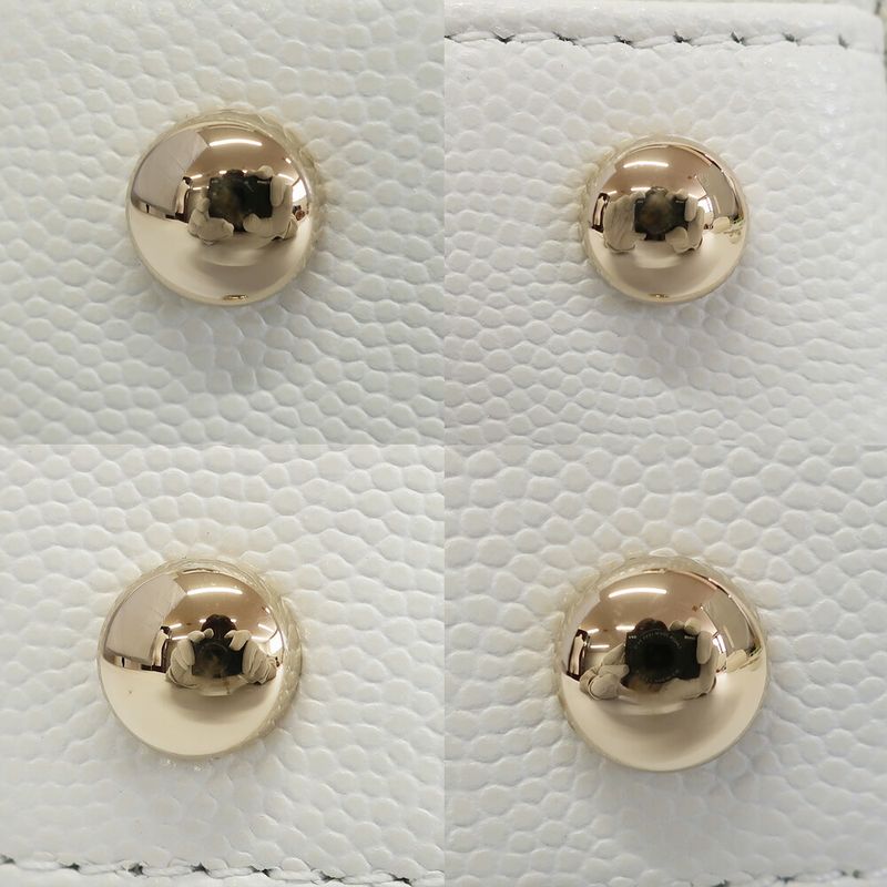Chanel Coco Handle 24 Shoulder Bag White Gold Caviar