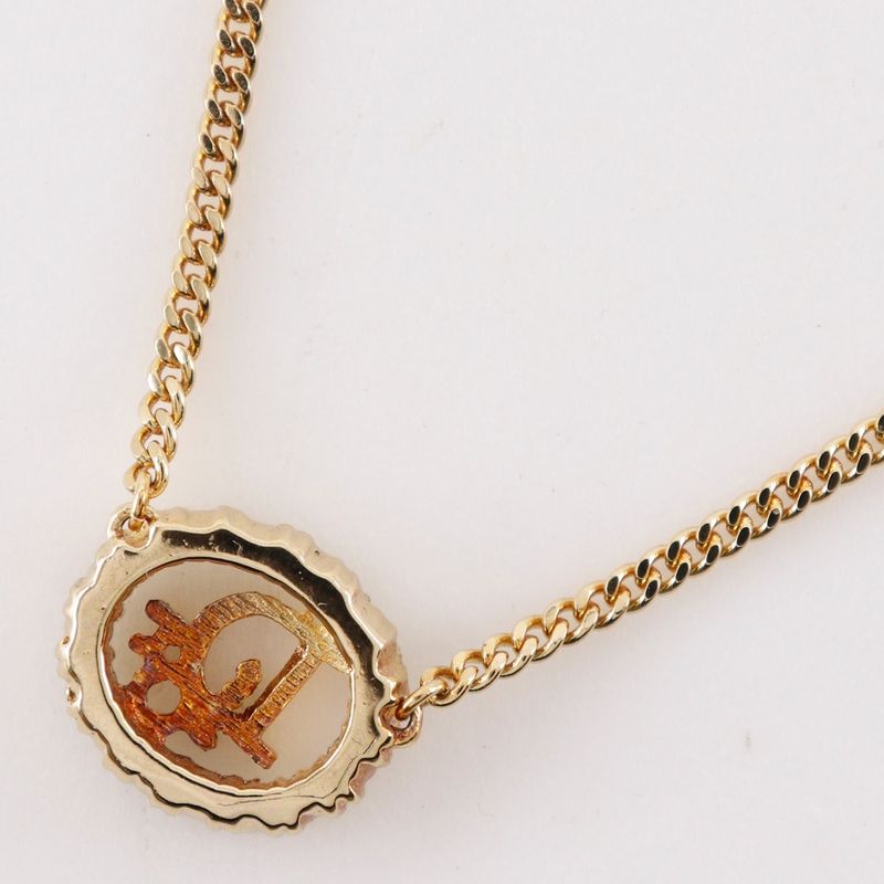 Dior Logo Earrings Set Gold Plated Necklace