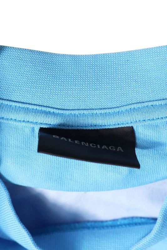 Balenciaga T-Shirt Docking Long Sleeve Shirt Light Blue