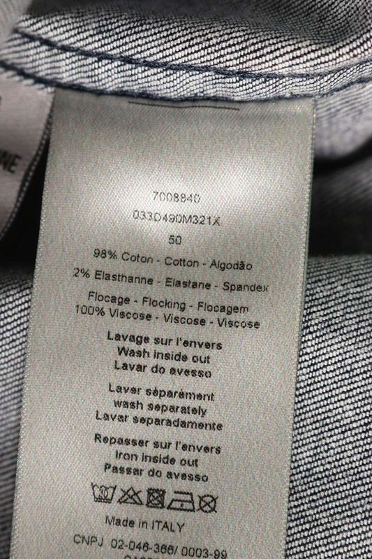 Dior Auburn All Over Pattern Velour Long Sleeve Shirt 50