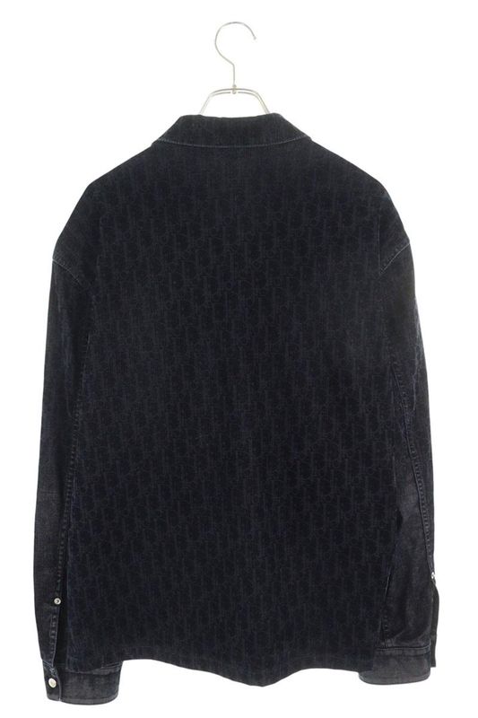 Dior Auburn All Over Pattern Velour Long Sleeve Shirt 50