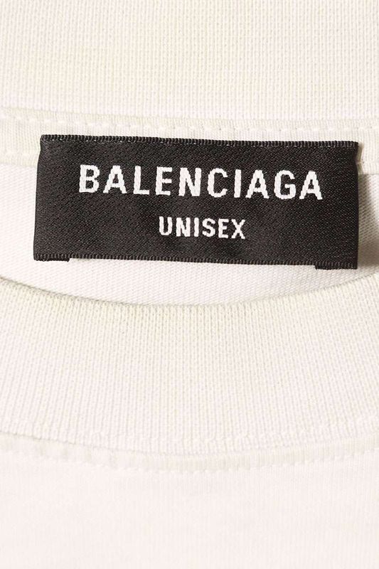 Balenciaga Carre Gigi Logo Embroidery T-Shirt XS Gray Tone