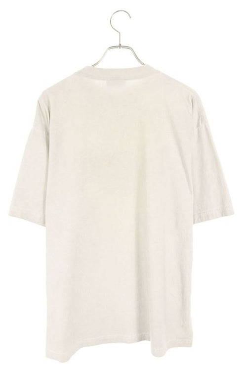Balenciaga Carre Gigi Logo Embroidery T-Shirt XS Gray Tone