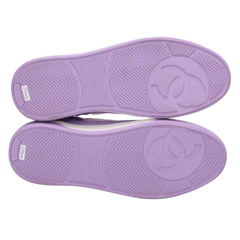 Chanel Side CC Logo Canvas Sneakers 35