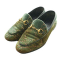 Gucci GG Pattern Horsebit Loafers Moccasins 35 Khaki SS OS